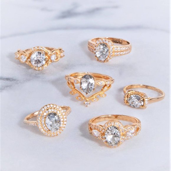 Mercury Stone ring, 925 Sterling Silver, 10k gold finish - Picture 6 of 8